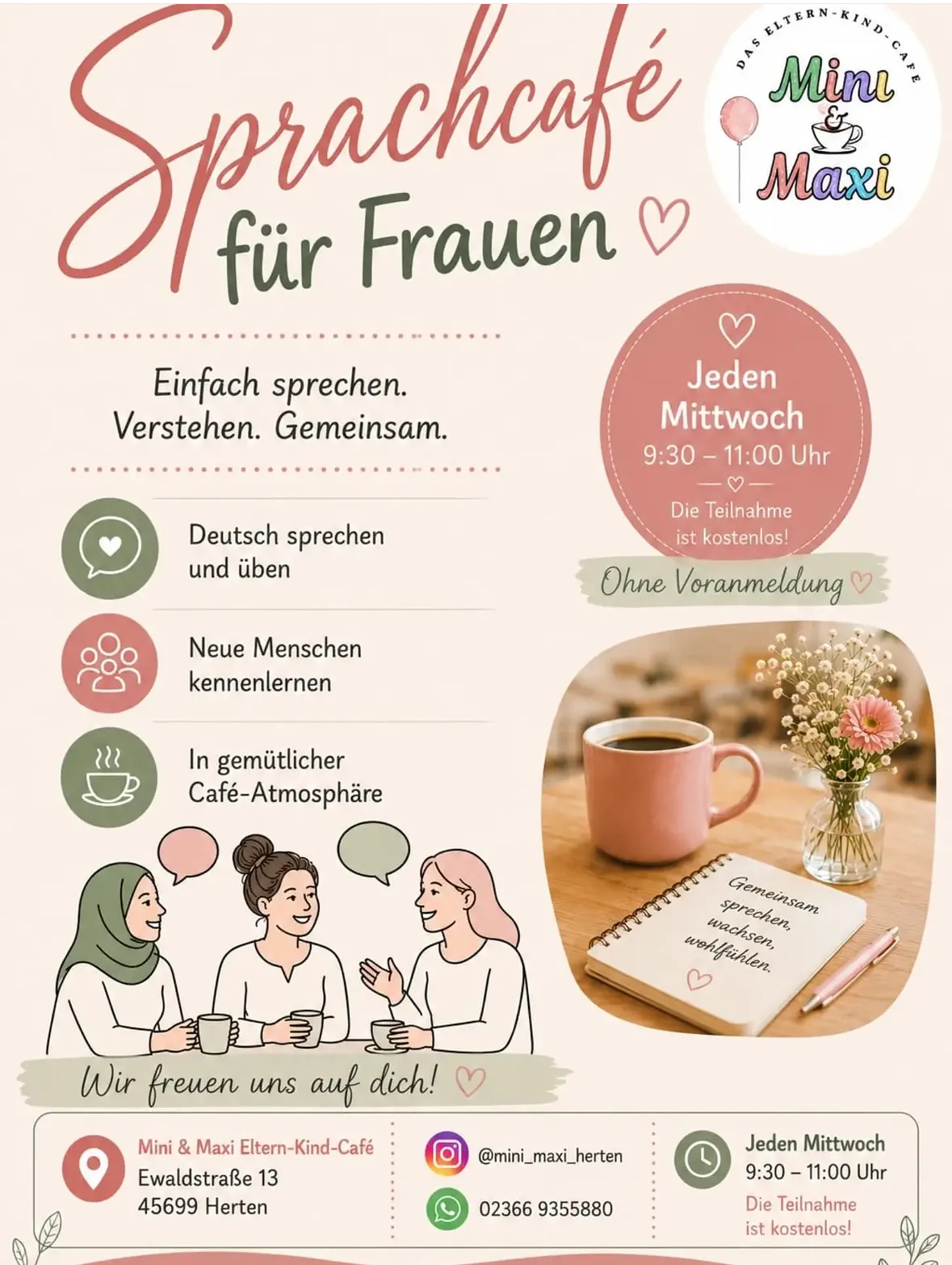 Sprachcafé für Frauen – Flyer